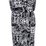 Dress Barn NWT  Black/White Polyester Maxi Dress Sz 14 P Photo 0