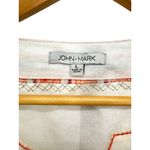 John Mark  Embroidered Floral Peasant Blouse Patchwork Bohemian‎ Bell Sleeve Top Photo 2