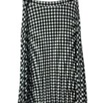 Rachel Zoe Black & White Gingham Plaid Pleated Midi Skirt 6 Photo 1