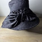 Giovannio Florence New York Women Black Floral Wide Brim Sun Hat Church Bow Cap Photo 7