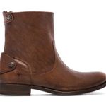 Frye Melissa Button Zip Up Short Boot- Brown Photo 0