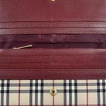 Burberry House Check Long Wallet with Burgundy Leather - NWOT Photo 1