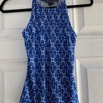 Tommy Hilfiger Women Small Blue Logo Sleeveless Strap Shelf Bra Stretch Tank Top Photo 1