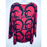 Shana Brand Red & Black Long Sleeve Tunic Top Photo 5