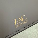 ZAC ZAC POSEN Earthette Gray Leather Top Handle Gold Chain Crossbody Bag Photo 12