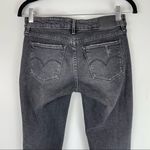 Levi's Levi’s 711 Skinny Crop Black Denim Distressed Raw Hem Jeans Sz 26 Photo 7