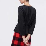 J.Crew  Black Satin Crepe Blouse  Photo 1