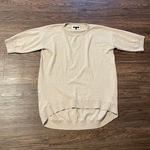 Lafayette 148 3/4 Sleeve High Low Oversized Sweater Blouse Cream Size M/L Photo 6