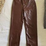 Abercrombie & Fitch Vegan Leather Dad Pants Photo 0