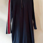 Black and Red Long Sleeve Mock Neck Polo Dress Size XL Photo 0