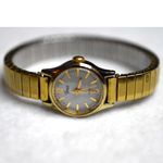 Timex  Quartz Gold Tone Speidel Expansion Band New Battery CR 1216 Cell Watch Photo 1
