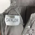 Saylor  Silver Illusion Netted Sequin Sheath Dress Small Cocktail Party Fairy Photo 4