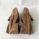 Dolce Vita Yanni Chestnut Suede Platform Penny Loafer Heels Menswear Academia 9 Tan Photo 1