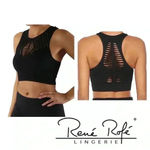 🆕Rene Rofe Seamless Cut Out Black Sport Bra🆕 Size M Photo 1