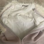 For Love & Lemons  Alpine Faux Fur Fuzzy Teddy Vest Lilac White S  EUC‎ Photo 4