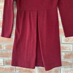 Madewell Long Sleeve Fit Flare Dress Women’s 6 Maroon Red Short Photo 3