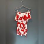 Privy New Vici  White and Red Silk Romper Dress Photo 3