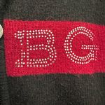 BCBGMAXAZRIA Vintage Y2K Rabbit Hair Knit Bedazzled Long Hooded Sweater Size XL Photo 5