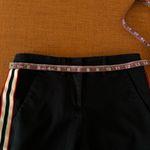 EXPRESS Women’s Columnist Black Pants Red Side Stripe Ankle Length Mid Rise 00R Photo 7