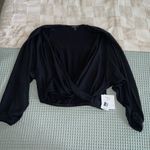 Beyond Yoga NWT  Wrapped Up Pullover Size Medium Black Women’s Photo 1