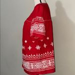 Sophie Max  red embroidered tassel tie front blouse Photo 6