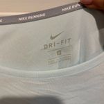 Nike Dri-Fit Light Blue Swoosh Logo Short Sleeve Running Active Top Plus Size 1X Photo 2