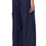 STAUD Navy Blue Camila Trousers Lounge Pants Cargo Wide Leg Loose Pockets US 2 Photo 2