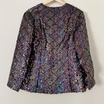 Vintage Lee Jordan Sequin Blazer Jacket 70s Size 12 Multi Photo 3