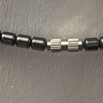 New Hand Crafted Heart Shaped Milky Quartz Stone And Hematite Bead Necklace Black Photo 3