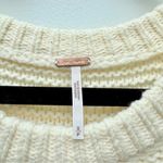 Free People  Dream Cable Crew Neck Sweater, Cream | Size Small Photo 5
