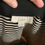 Loft  Cream/Black Striped Elastic Waist Aline Skirt S Photo 1