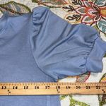 Crown & Ivy  size medium beach clouds pullover dress blue puff sleeves vacation Photo 4