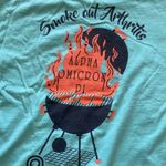 Comfort Colors AOPi Alpha Omicron Pi Smoke Out Arthritis T-Shirt Teal Large NWOT Photo 2