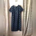 Vintage Original TY Wear Floral Denim 100% Cotton maxi jean Dress plus sz 1X Blue Photo 6
