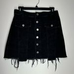 ZARA TRAFALUC BLACK DENIM MINI SKIRT WITH BUTTONS SIZE M 100% COTTON Photo 1