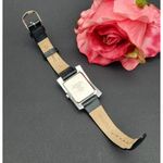 Anne Klein Ladies  Watch Black Calf Leather Band Crystal Covered Silver Tone Face Photo 5