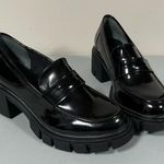 Sincerely Jules Black ‘Dylan’ Chunky Loafers Clogs Mules Heels Shoes Size 8.5 🐝 Photo 3