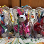 American Vintage NEW VTG 80s Christmas Ornaments Gummy Bear Girls Plastic Hair Clips Barrettes Photo 0