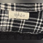 Style & Co . Layered Black & Plaid Collared Sweater | Shirt Photo 3