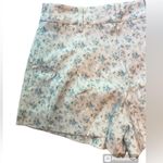 Derek Lam 10 Crosby Mini Blue Floral Shorts in White Size 4 Photo 5