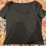 black scoop neck athletic top Size M Photo 0