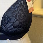 Cacique NWT Navy Blue MODERN LACE Lightly Lined T-SHIRT Underwire BRA 42DD Photo 3