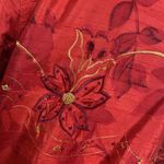 VNTG 100% SILK APPLIQUÉ EMBROIDERED LIGHTWEIGHT JACKET GOLD STITCHING HAND MADE Red Size M Photo 5