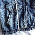 Vintage Roglins Washed Denim Blue Jean Women’s Jacket Sz XL Multi Pockets Photo 4