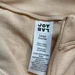 JoyLab Flexible Knit Long Sleeve Cream Zip-Up Moisture Wicking Jacket Size Large Photo 3