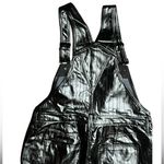 Good American  black better than leather faux leather overalls Size 16 NWT Photo 8