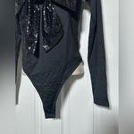 NWT Cupcakes and Cashmere Black Sequin Glitter Bow Long Sleeved Cute Bodysuit Photo 4