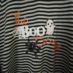 Feeling Festive boo crew black and gray striped long sleeve shirt size xl Photo 1