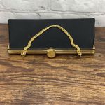 Vintage Coblentz Original Black Satin Gold Frame Evening Clutch Purse Coin Purse Photo 3