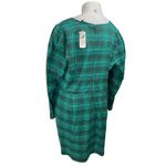Fashion to figure NEW Womens Green Plaid Long Sleeve Mini Wrap A-Line Dress 2 Photo 1